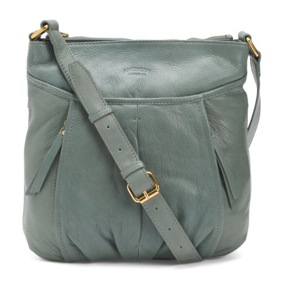 AMERICAN LEATHER CO. Leather Lennie Double Entry Crossbody - Picture 1 of 4